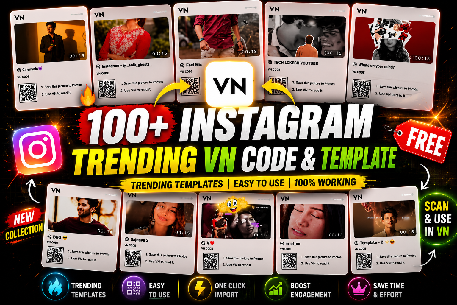 100+ Instagram Trending VN Code & Template